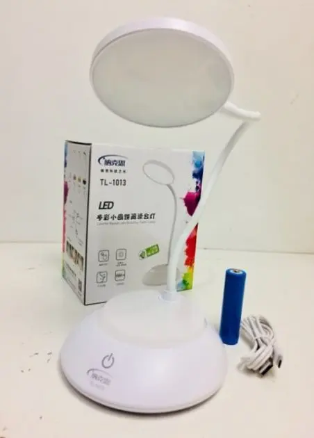 LED-лампа акумуляторна сенсорна світлодіодна настільна тепле, нейтральне та холодне світло UKC TL-1013 біла - фото 2