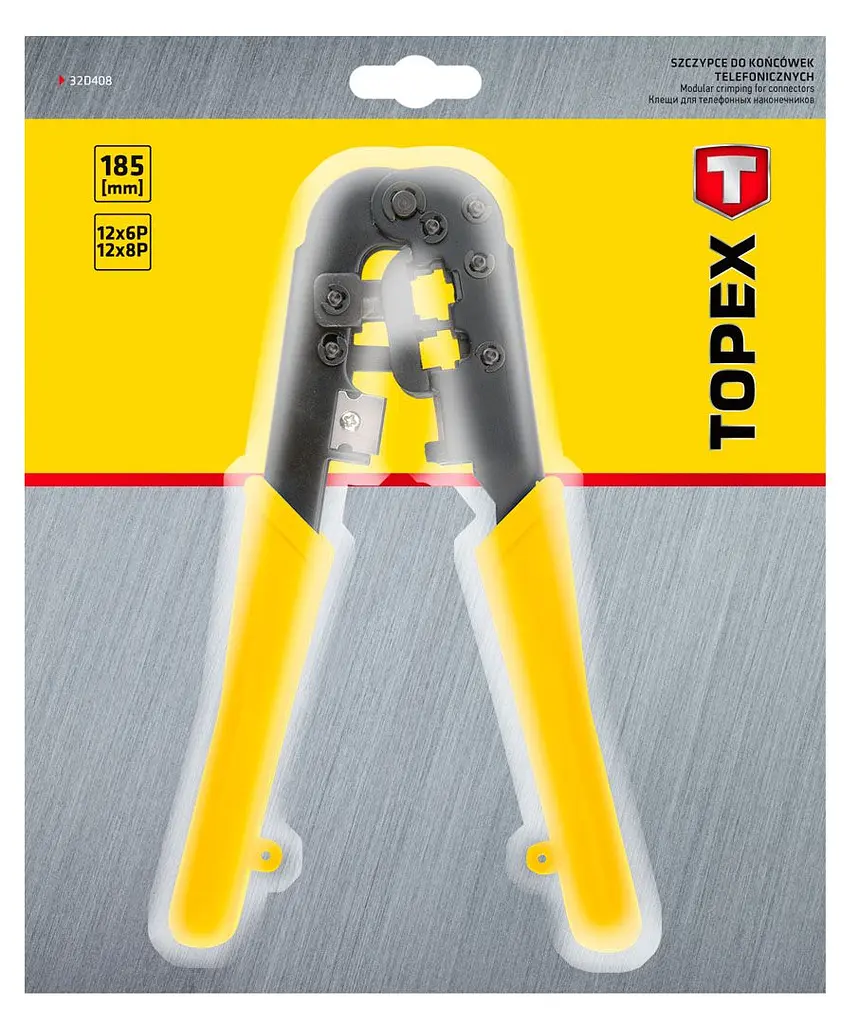 Клещи обжимные для обжима наконечников 6P 8P Topex hoz0012943 - фото 3