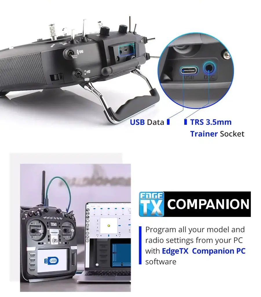 Пульт дистанційного керування RadioMaster TX16S MKII ELRS M2 16-канальний передавач для БПЛА систем FPV Black (18772) - фото 8