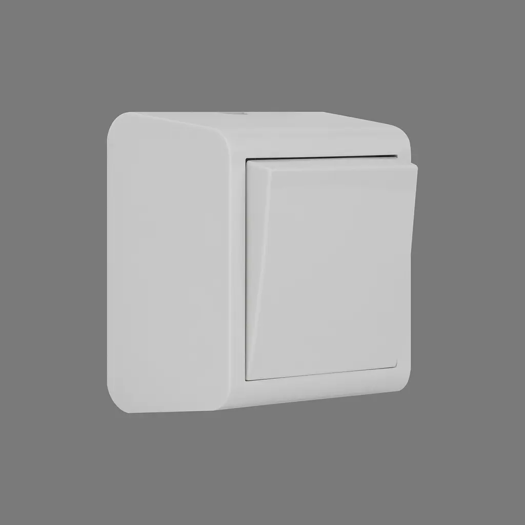 Вимикач 1-ий накладний Ovivo Electric Nivo білий - фото 3