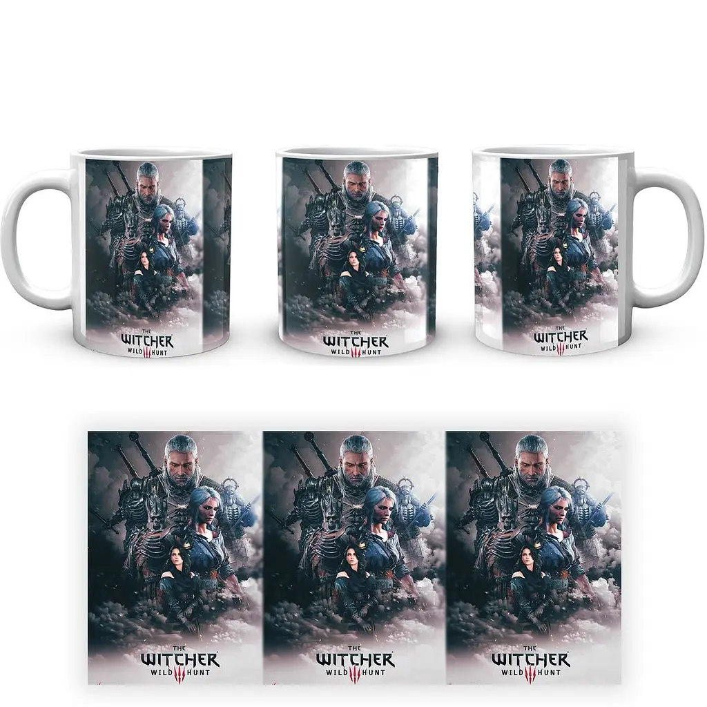Кухоль GeekLand The Witcher Відьмак Постер Дике полювання TW.02.482 330 мл білий - фото 3