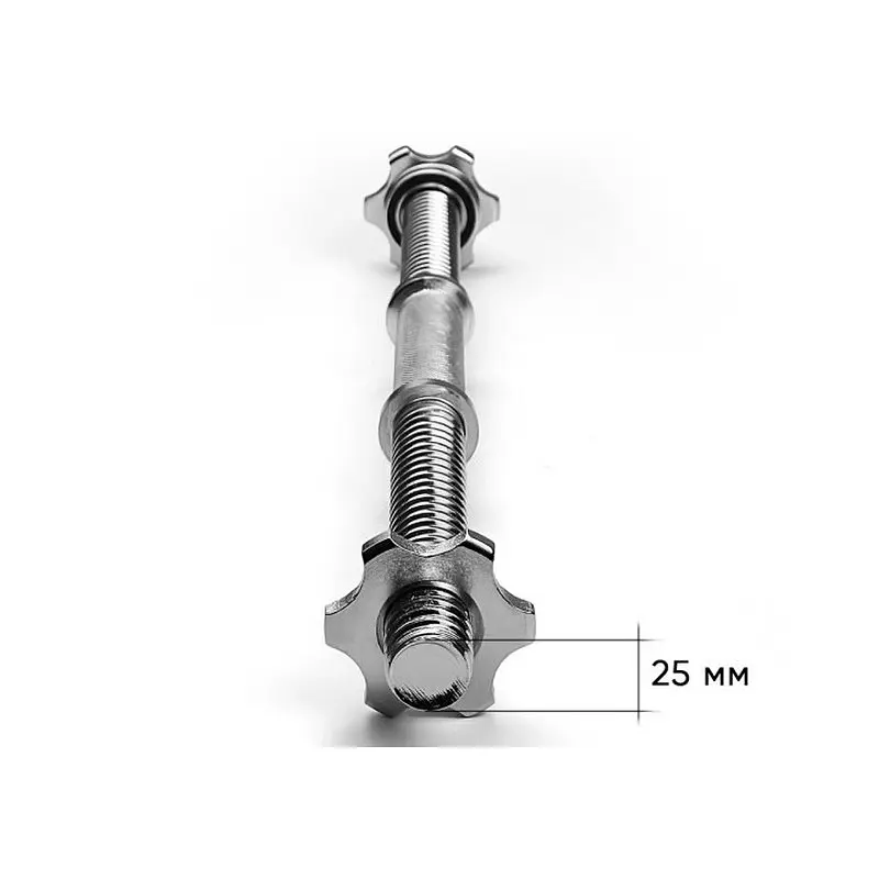 Гантельний гриф EasyFit EF-8047, 50 см Ø 25 мм, хромований - фото 2