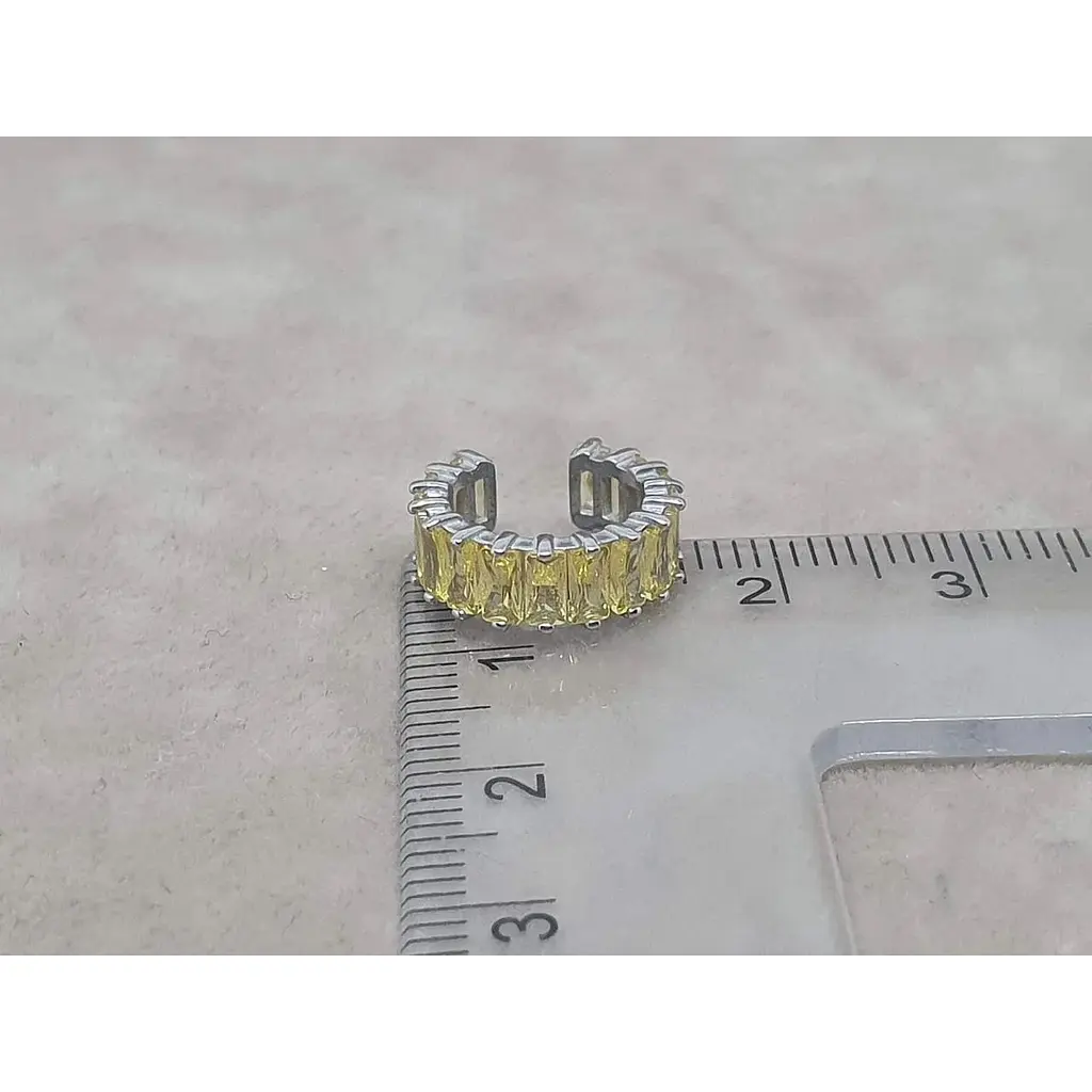 Серебряная серьга-кафф на хеликс Umax. 70124U ЖЕЛ - фото 4