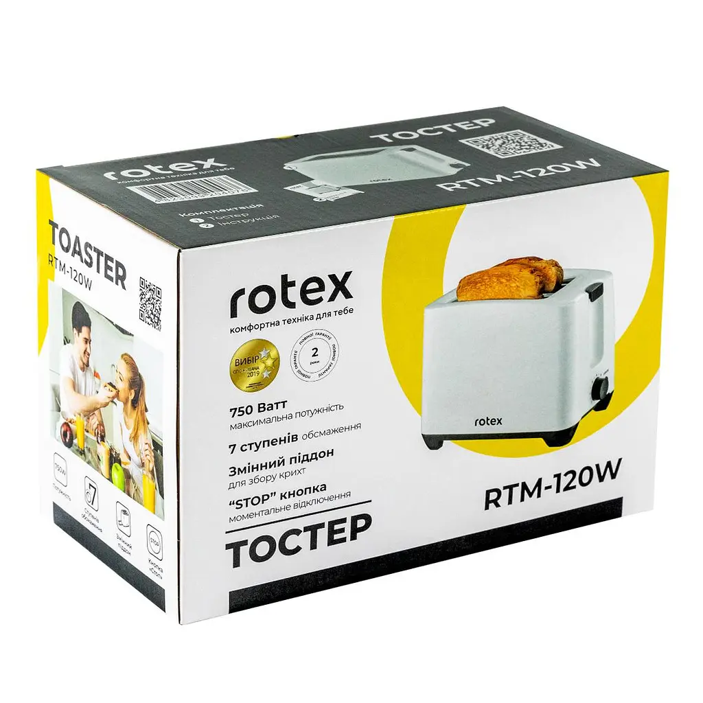 Тостер Rotex RTM120-W - фото 4