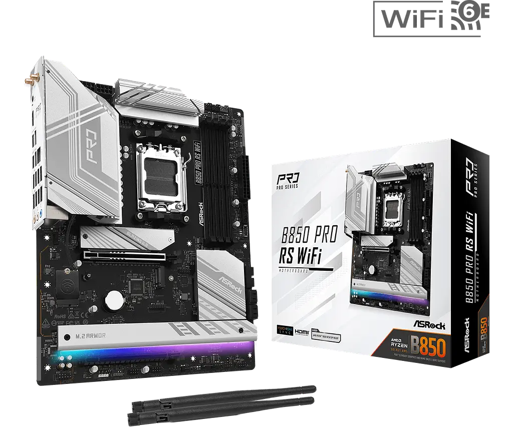 Материнська плата ASRock B850 Pro RS WiFi Socket AM5 (B850 Pro RS WiFi) - фото 4