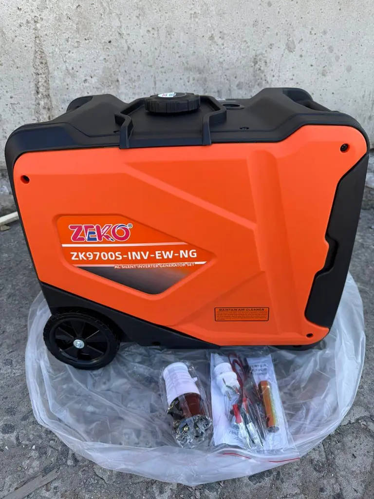 Інверторний двопаливний генератор (газ/бензин) Zeko ZK9700S-INV-ЕW-NG (6.5/7.0 кВт) з Електростартером та пультом  - фото 4