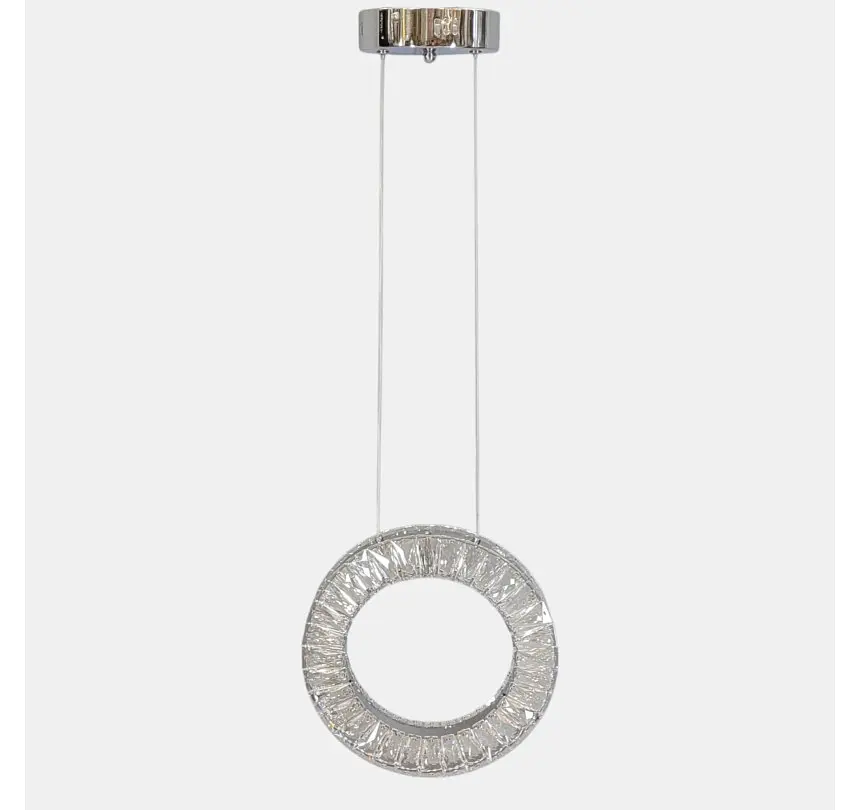 Одинарний кришталевий LED-підвіс Artlight 7270/201CH кільце, хром, 23 Вт
