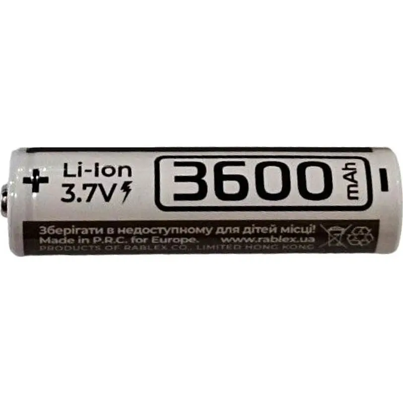 Літій-іонний акумулятор Rablex 18650 3600 mAh (Li-ion) 3.7 V Original - фото 2