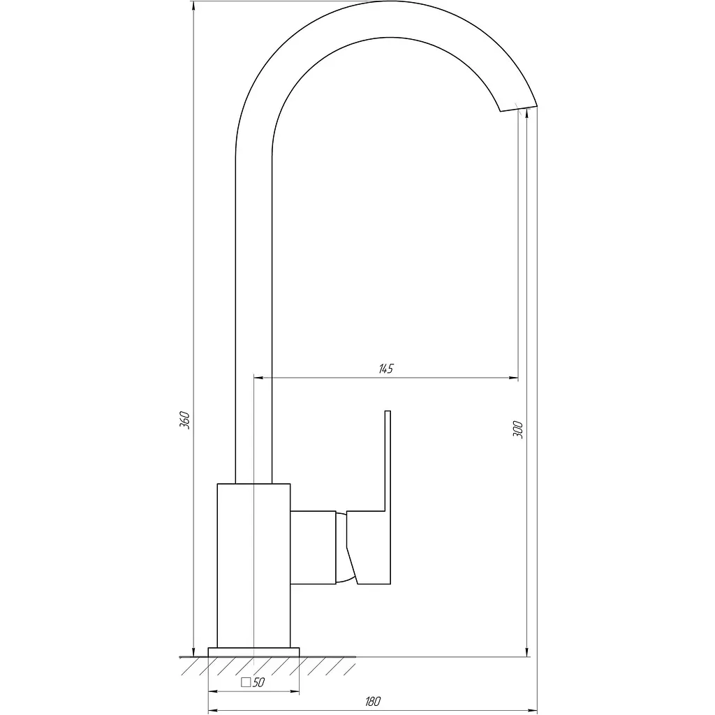 Змішувач для кухні Globus Lux Milano GLM-203SQ-FRANKE - фото 2