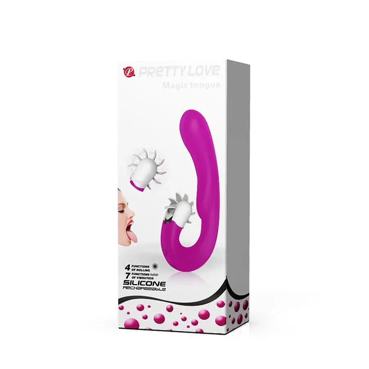 Вибратор Pretty Love Magic Tongue 19.5 см фиолетовый - фото 7
