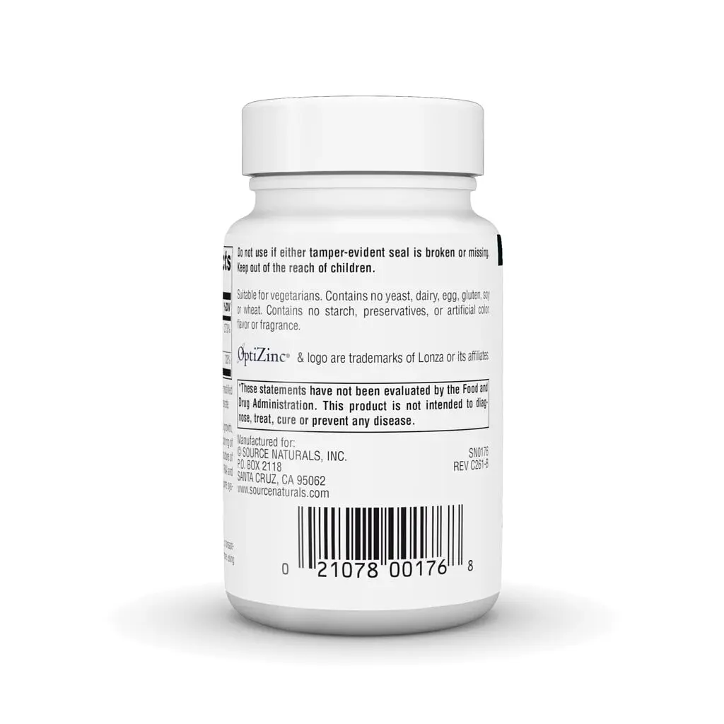 Цинк з міддю OptiZinc, 240 таблеток Source Naturals vit0004487 - фото 3