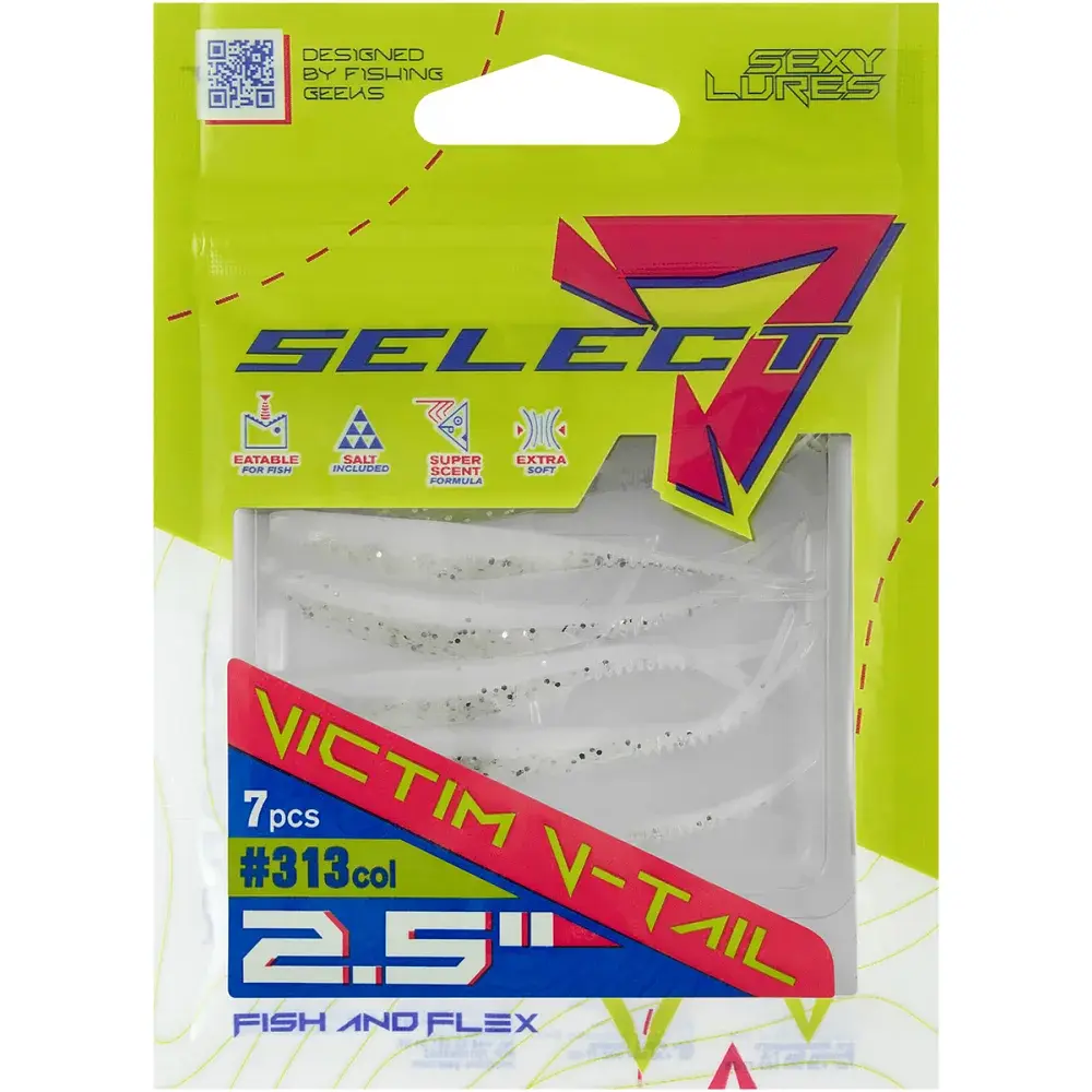 Силікон Select Victim V-Tail 2.5" 313 FE (7 шт/уп) - фото 2