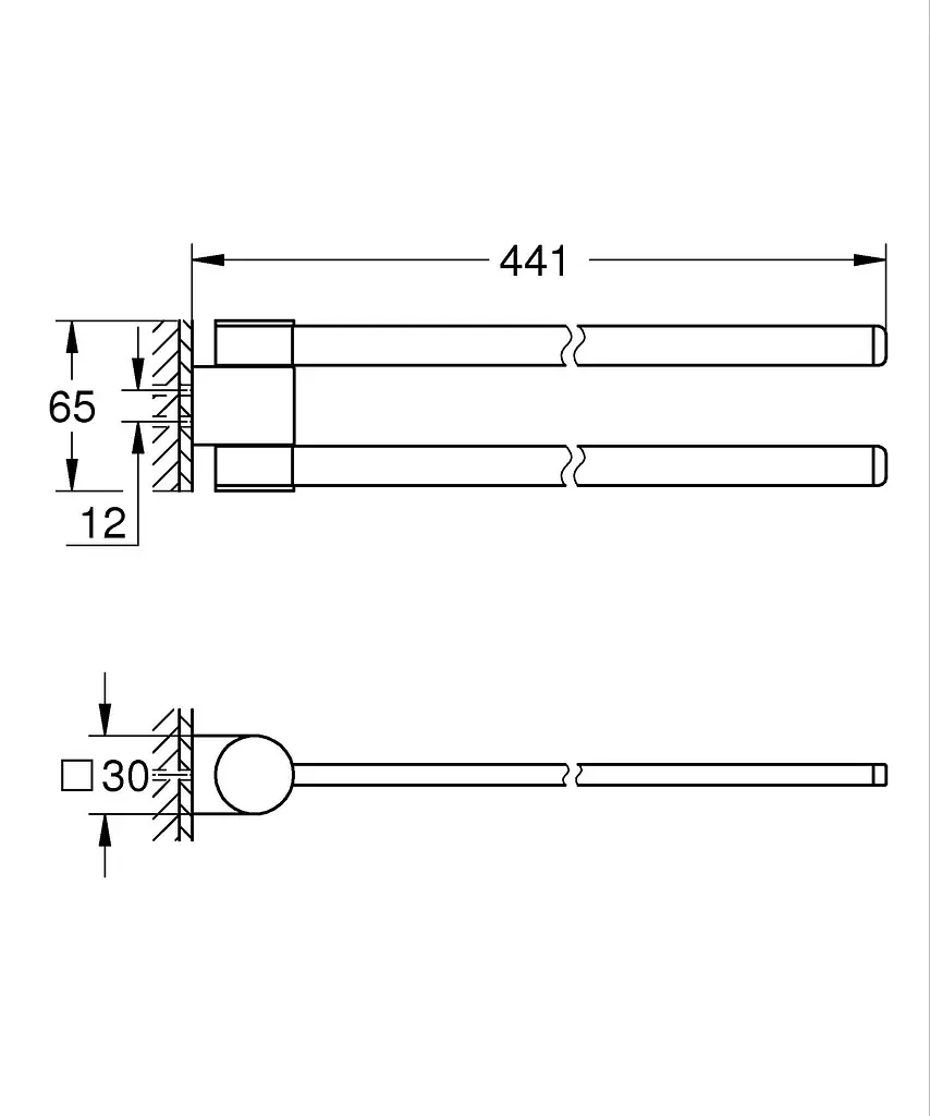 Держатель для полотенца Grohe Selection 41063BE0 никель - фото 3