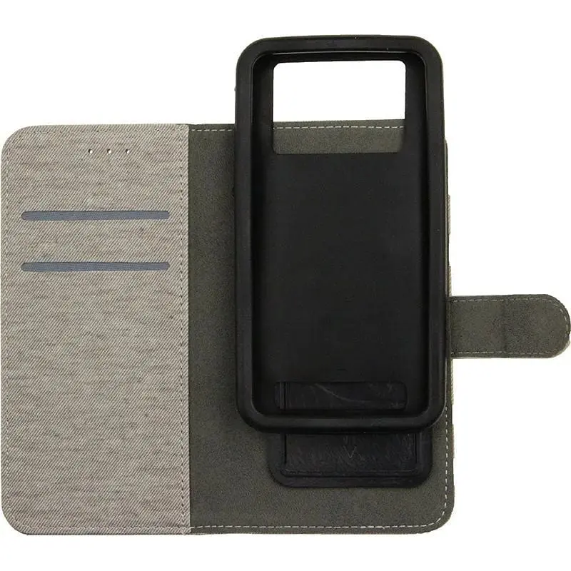 Чехол-книжка Toto Book Silicone Slide Universal Cover 5.6" (№4) Gray - фото 6