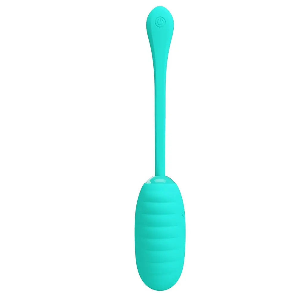 Віброяйце Pretty Love Kirk Super Soft Silicone 19.7 см бірюзовий - фото 2