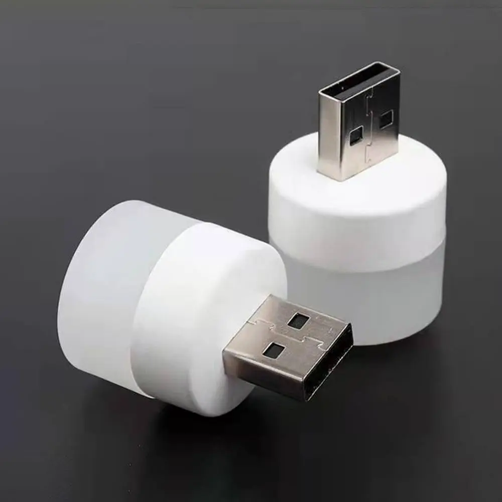 USB LED лампочка циліндрична, холодне світло біла - фото 3
