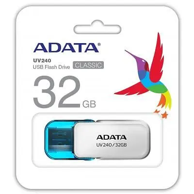 USB флеш накопичувач ADATA 32GB UV240 White USB 2.0 (AUV240-32G-RWH) - фото 3