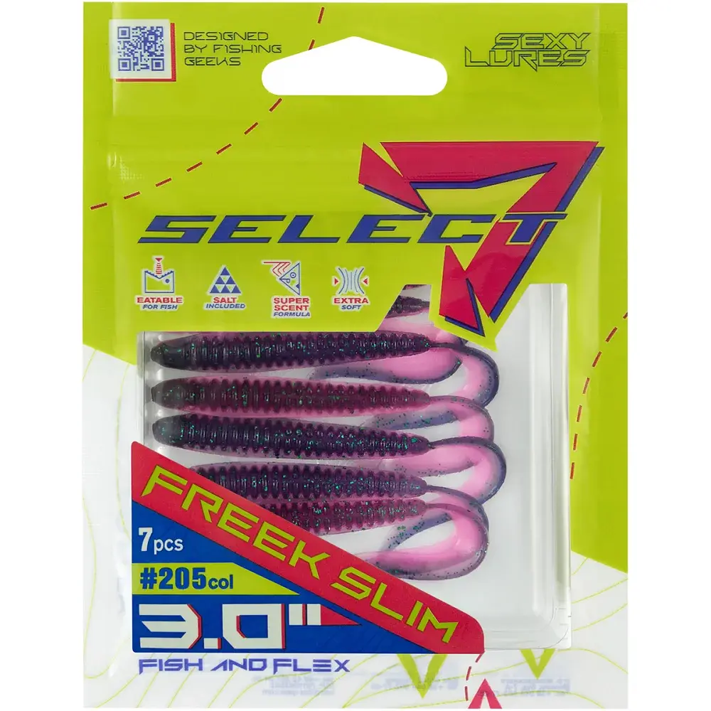 Силікон Select Freek Slim 3" 205 FE (7 шт/уп) - фото 2