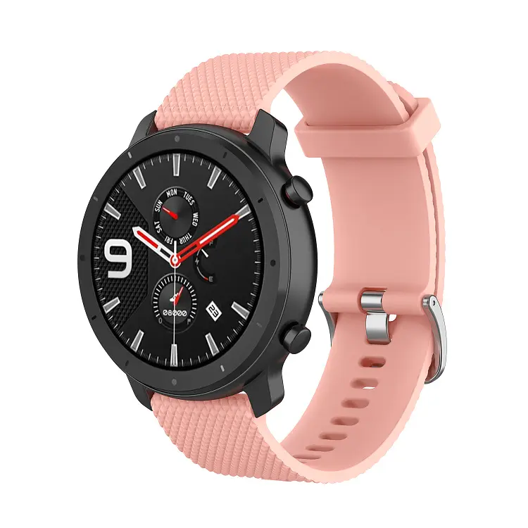 Ремінець силіконовий 20 мм для Samsung Galaxy Watch 42/3 41 мм/Active/Active 2 BeWatch GT CBітло-рожевий (1011422) - фото 3
