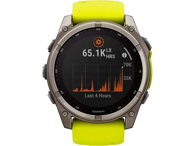 Спортивний годинник Garmin Fenix 8 47mm Solar Sapphire Titanium w. Amp Yellow/Graphite Silicone Band (010-02906-20/21) - фото 3