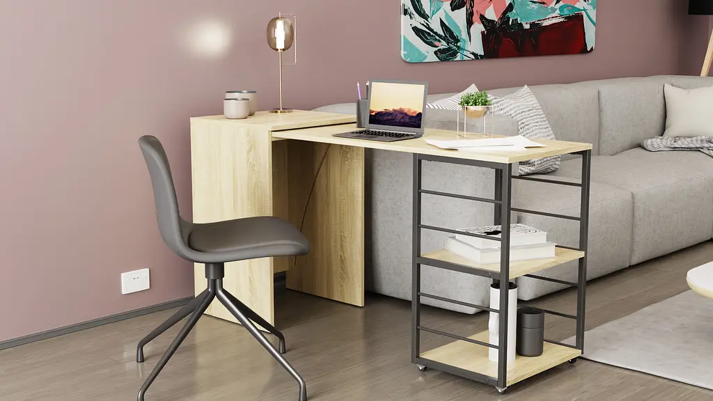 Стіл-тумба трансформер Смарт 2/1 Ferrum-decor 750x1450x500 Чорний метал ДСП Дуб Сонома 16 мм (FRD-105098) - фото 3