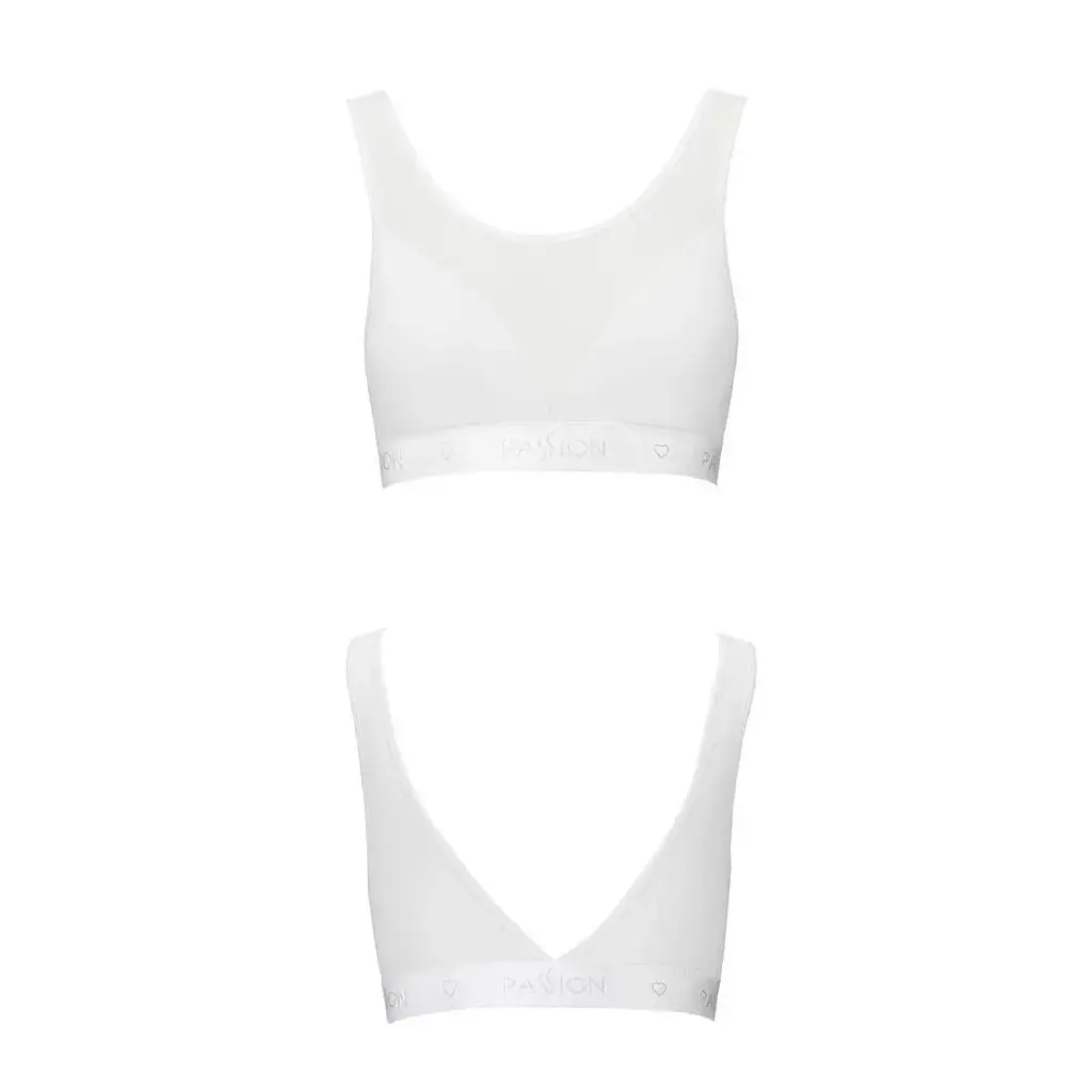 Топ с прозрачной вставкой Passion PS002 TOP white L - фото 3