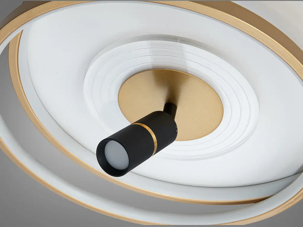 Сучасна LED-люстра Diasha 5532WH+G dimmer білий + золото, 66 Вт, з пультом і димером, 46 см - фото 7
