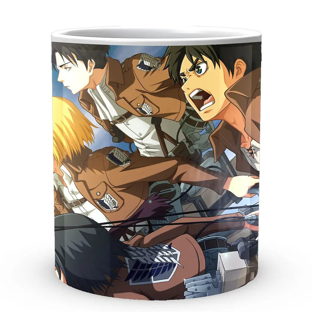 Кружка GeekLand Attack on Titan Атака Титани Эрен Армин Леви AOT 002.22 330 мл белая - фото 2