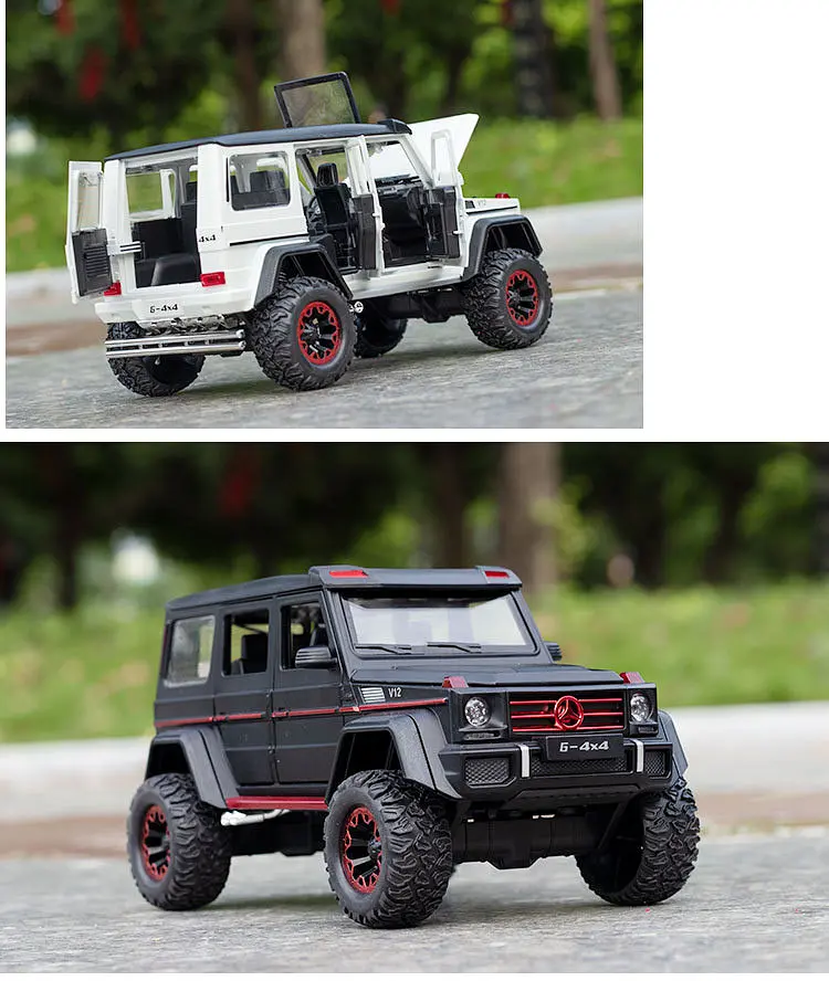 Колекційна металева модель автомобіля АвтоЕксперт Mercedes-Benz G500 4x4 з інерцією, світлом та звуком 1:24 - фото 9