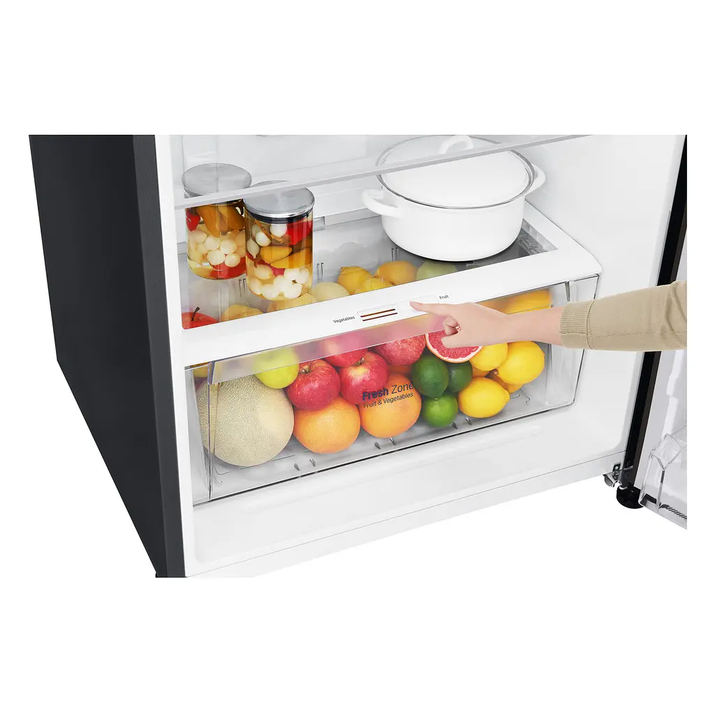 Холодильник із верхньою морозильною камерою LG GC-H502HBHZ чорний (GC-H502HBHZ) - фото 10