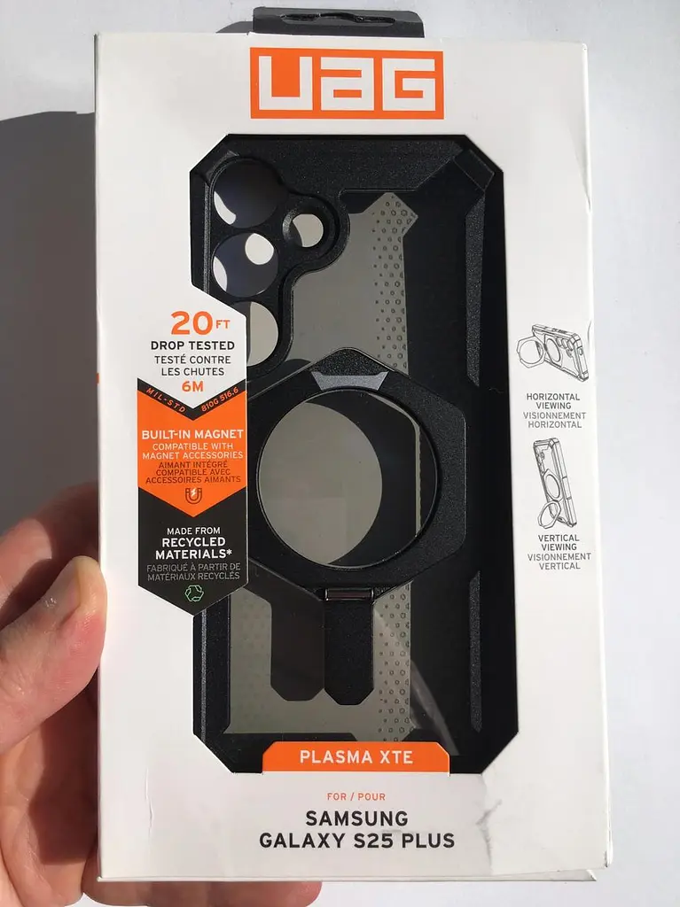 Оригінальний протиударний чохол для Samsung Galaxy S25 Plus UAG Plasma XTE MagSafe Black (S936) 214468114097 з підставкою - фото 2