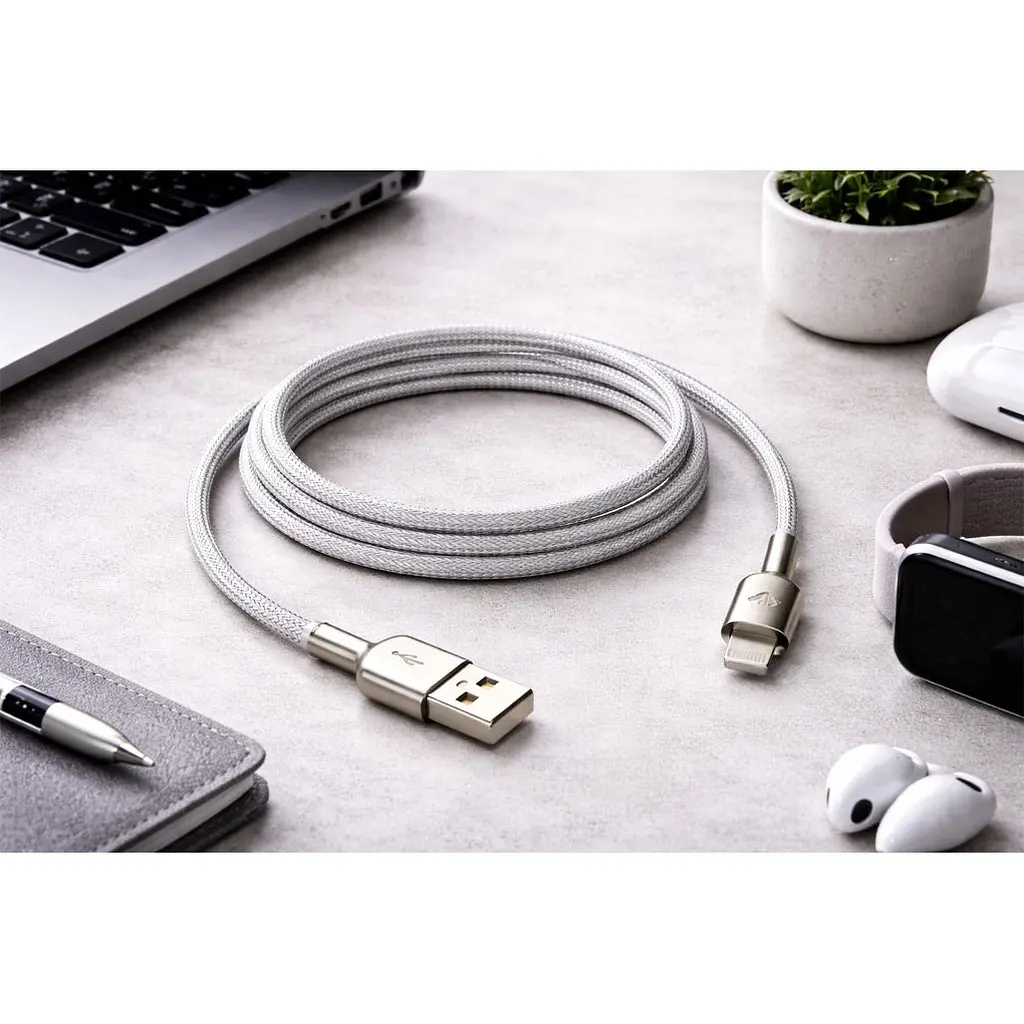 Кабель Monblan USB-A to Lightning Nylon Series 20W 1.2м Starlight [160749] - фото 2
