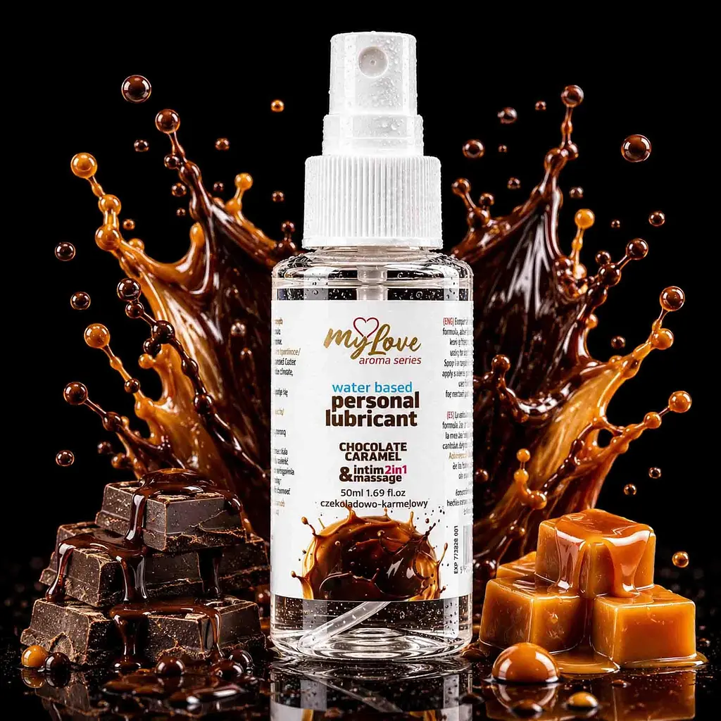 Лубрикант Boys Of Toys MyLove Aroma Series IntimMassage Chocolate Caramel 2в1 та масажний гель, 50 мл - фото 2
