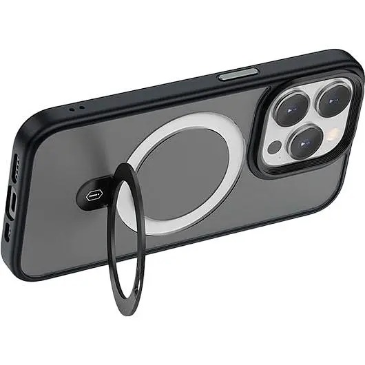 Чохол WiWU Protective Magnetic Alloy Stand Case для Apple iPhone 15 Pro Black [96967] - фото 5