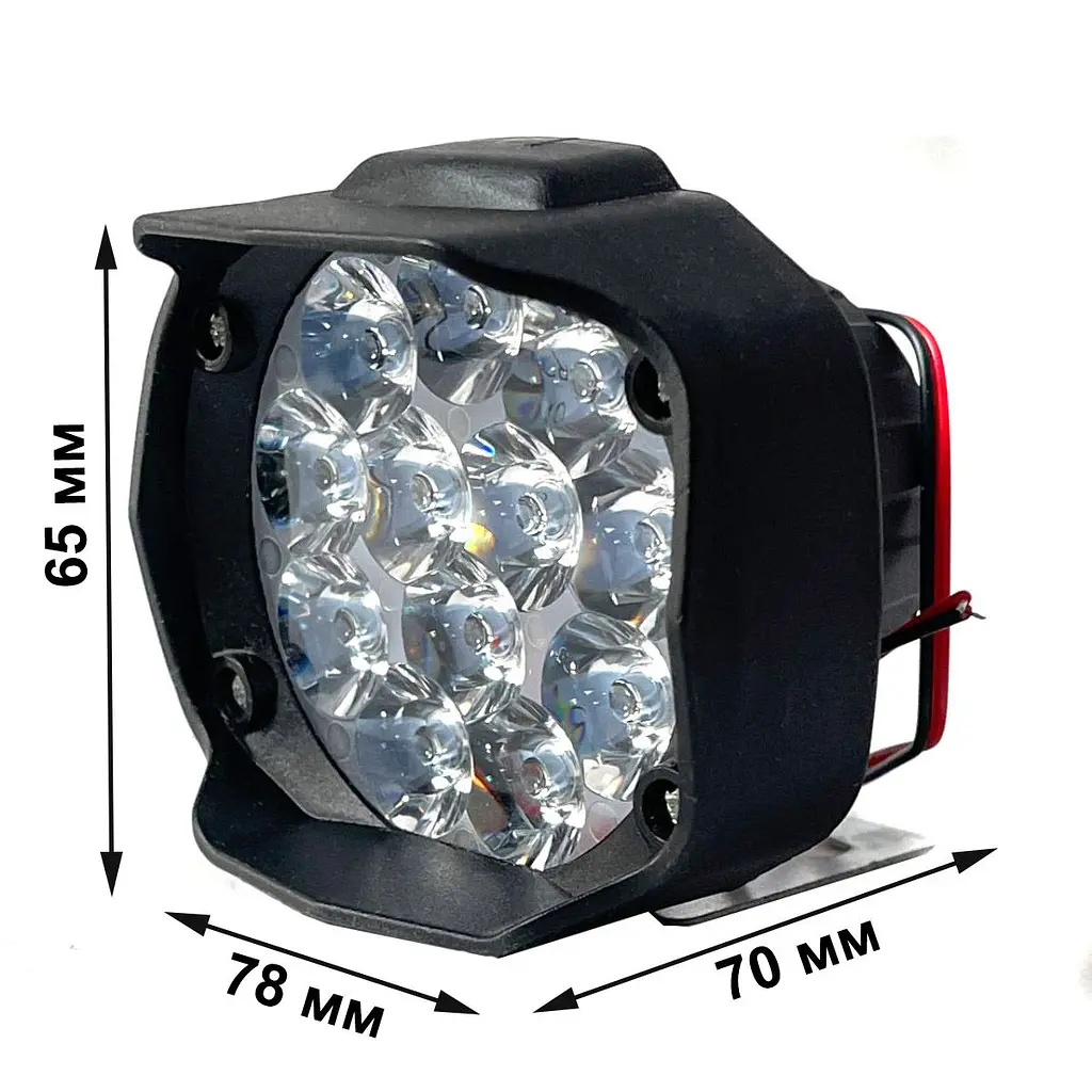 Додаткова LED фара 65x78x70 мм / 12W (1W x 12) 12-85V Далеке світло 1 шт. - фото 3