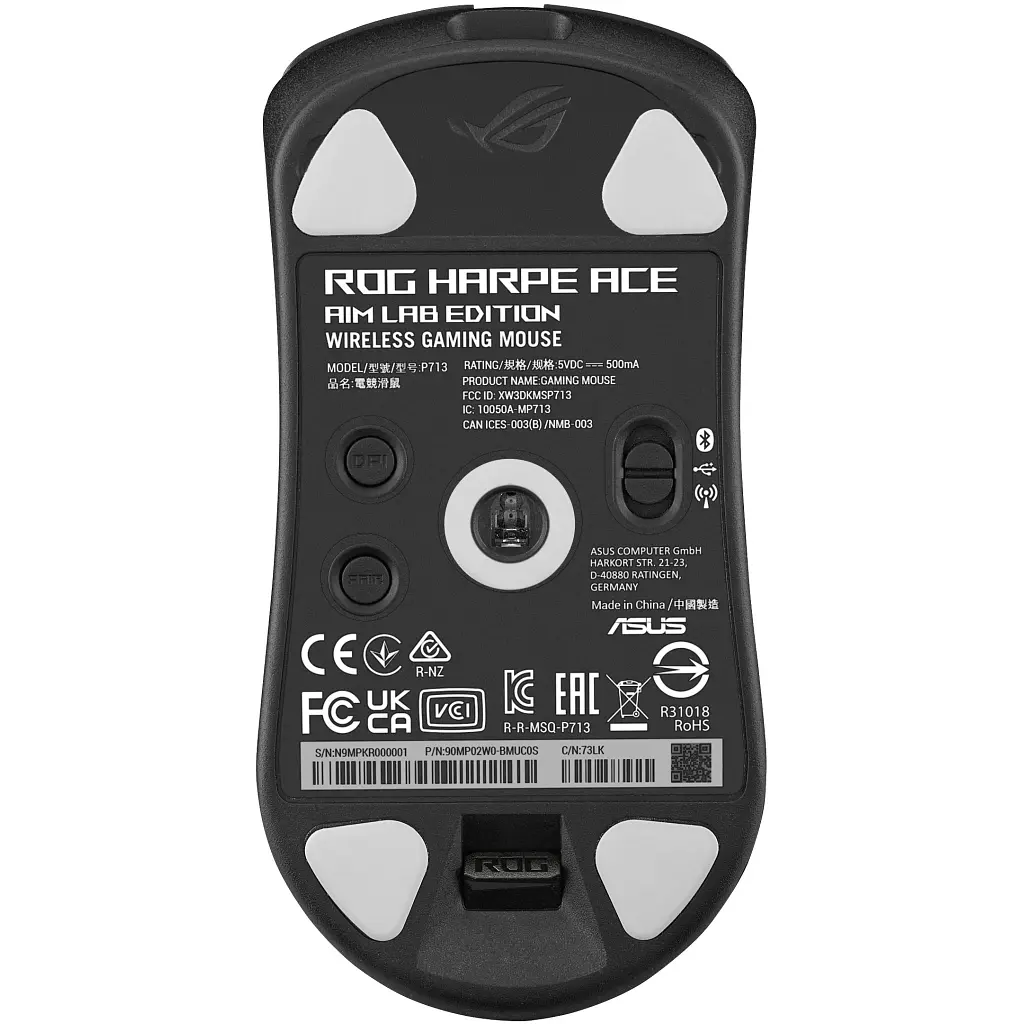 Мишка ASUS ROG Harpe Ace Aim Lab Edition Bluetooth/Wireless Black (90MP02W0-BMUA00) - фото 9