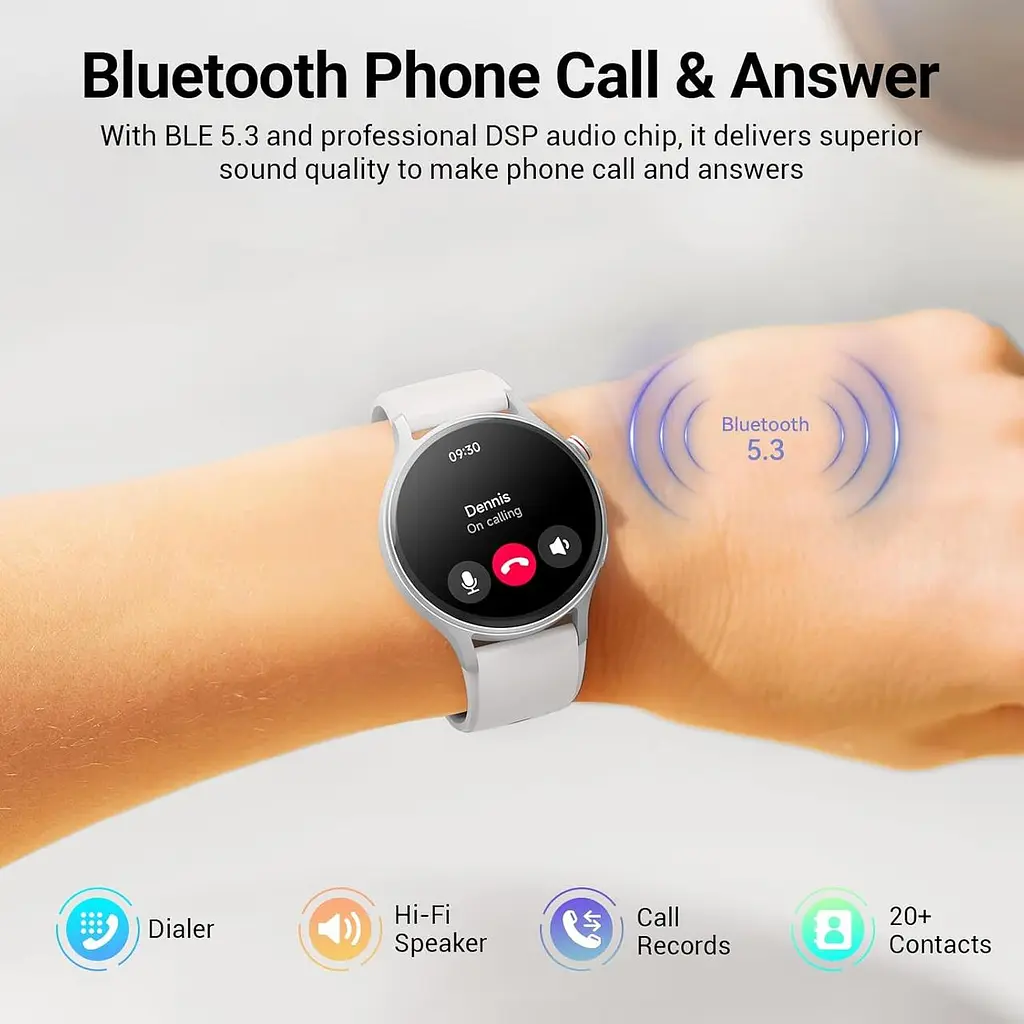 Смарт-годинник Fitpolo AR-01 з AMOLED 1.3" дисплеєм Bluetooth дзвінками водонепроникний 3ATM з підтримкою Android IOS 120 спортивних режимів круглий сірий (SKU-142) - фото 7