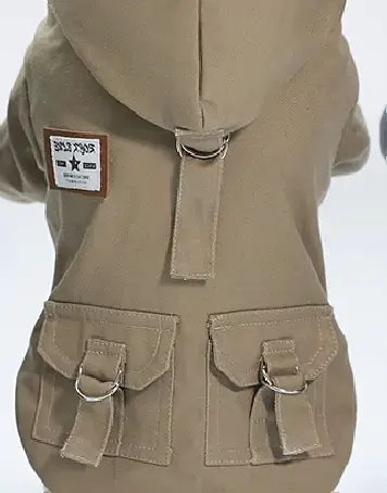 Пальто для собак Derby Military Coat, Khaki, M Хакі - фото 5