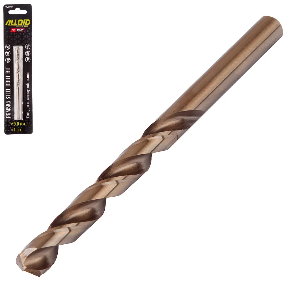 Сверло по металлу Alloid Building Tools кобальтовое 9 мм Р6М5К5 (DB-35090) - фото 2