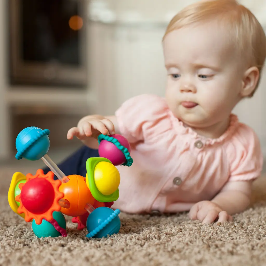 Іграшка-прорізувач Fat Brain Toys Wimzle Сенсорні кулі (F136ML) - фото 6