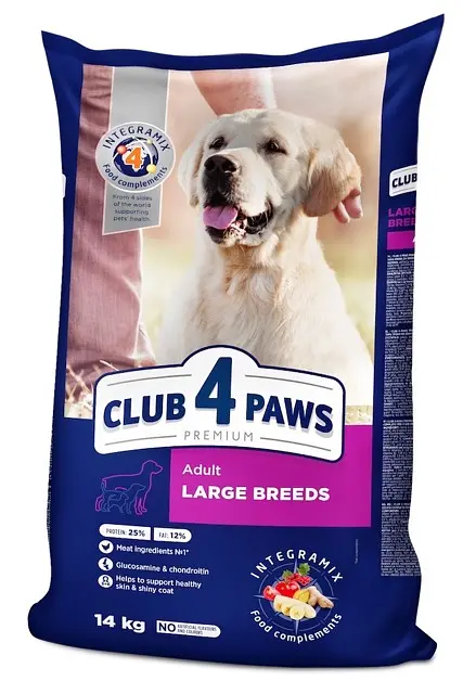 Сухий корм для собак великих порід Club 4 Paws з куркою 14 кг B4530401