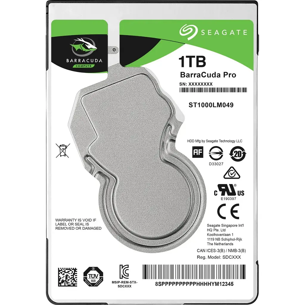 Жорсткий диск 2.5" Seagate BarraCuda Pro 1TB SATA 128MB [ST1000LM049] [135873] - фото 4