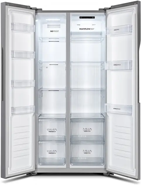 Холодильник SBS Gorenje NRS8182KX 2 двері 364 л 164 л A++ NF Інвертор Дисплей Сірий (NRS8182KX) - фото 2