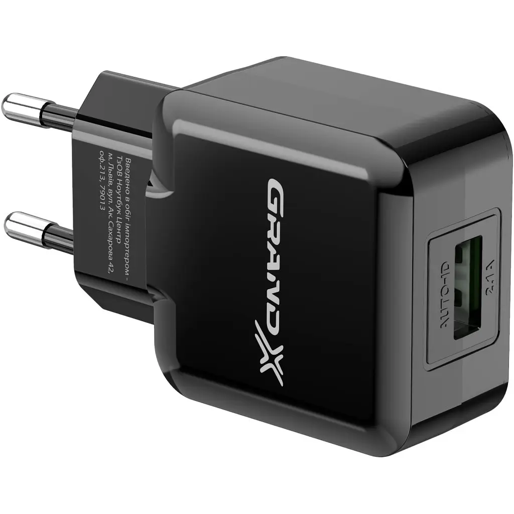 Зарядний пристрій Grand-X CH-03UMB (5 В / 2.1 А + кабель DC — Micro-USB) чорний (CH-03UMB) - фото 2