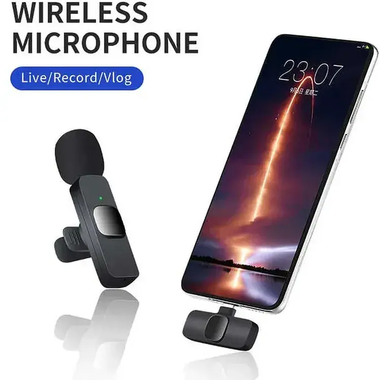 Микрофон K11 Lightning петличный беспроводной приемник + микрофон 2 шт. Black (17614) - фото 4