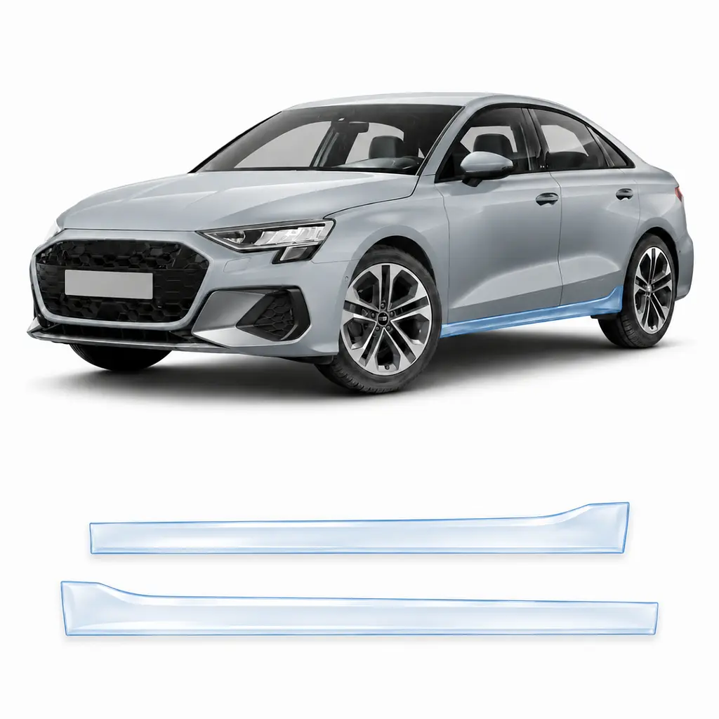 Антигравійна захисна бронеплівка за лекалами для Audi A3 8Y facelift 2024- нижня зона кузова