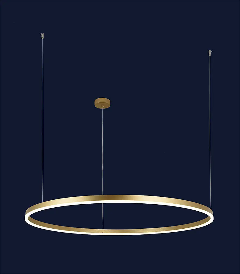 Люстра led світильник кільця підвісна Levistella 918LP450-1 GD 1000MM - фото 2