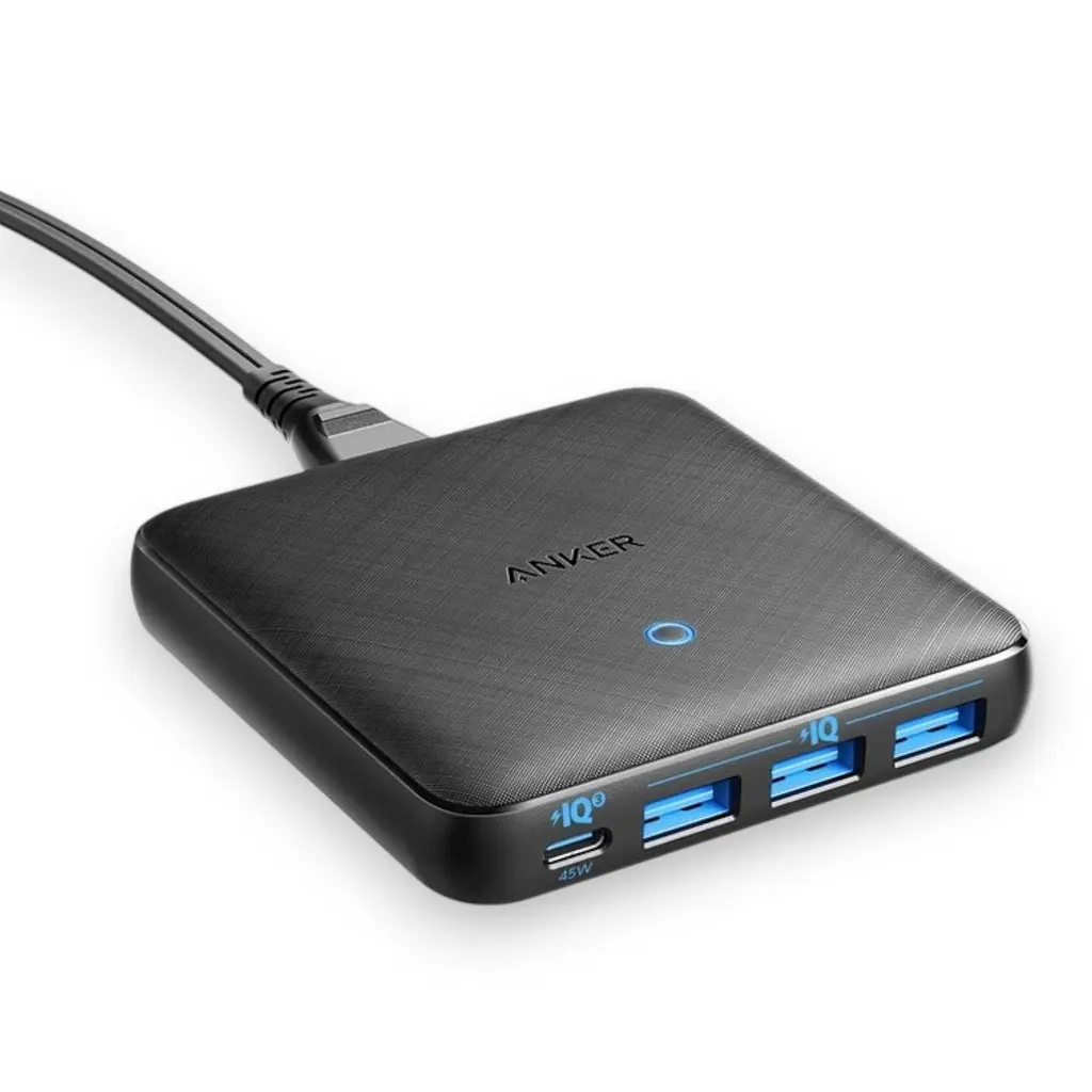Зарядний пристрій Anker PowerPort III Slim A2045 65W (45W USB-C + 3×USB-A) б/в