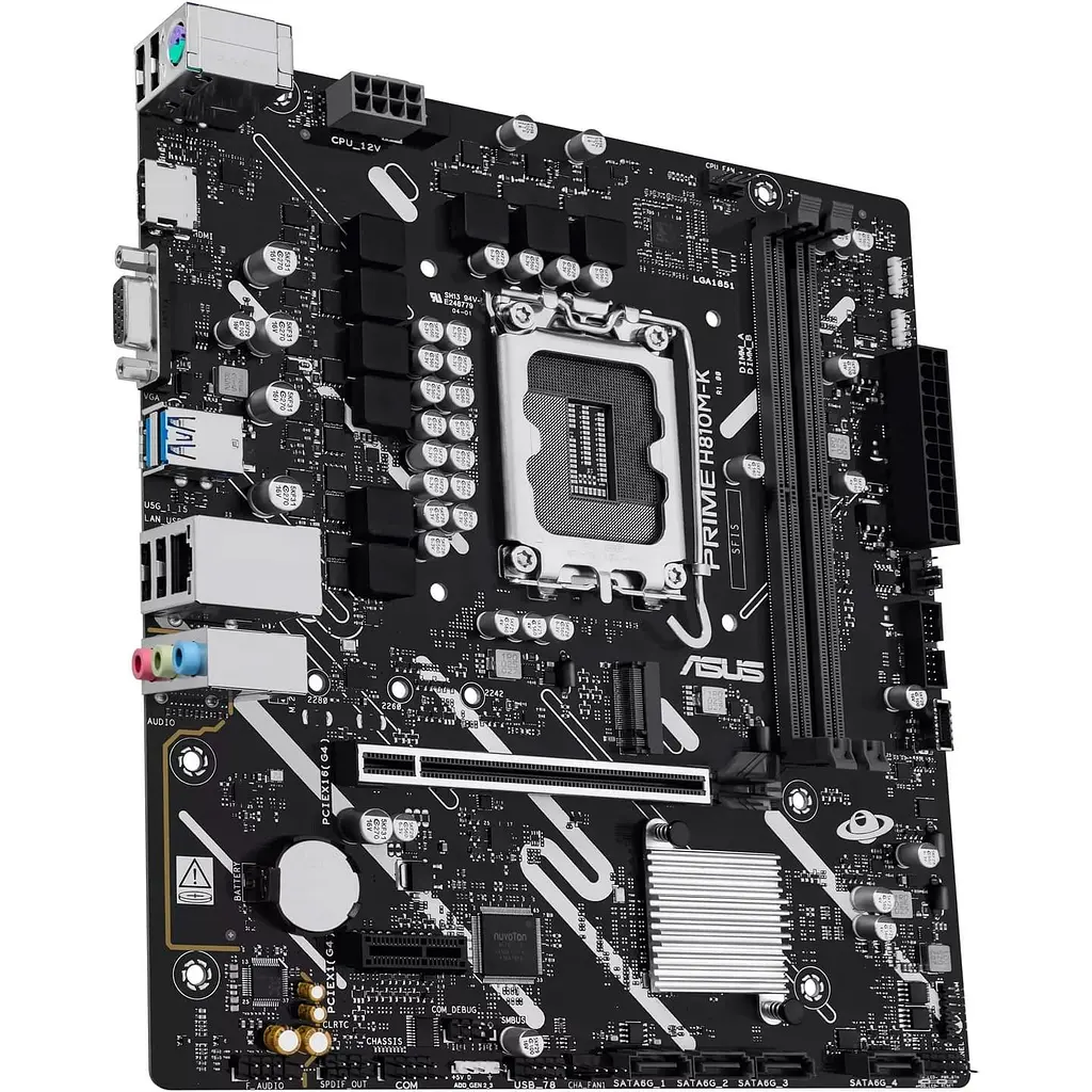 Материнська плата ASUS PRIME H810M-K (PRIME H810M-K) (Socket 1851, Intel H810, Micro-ATX) - фото 2