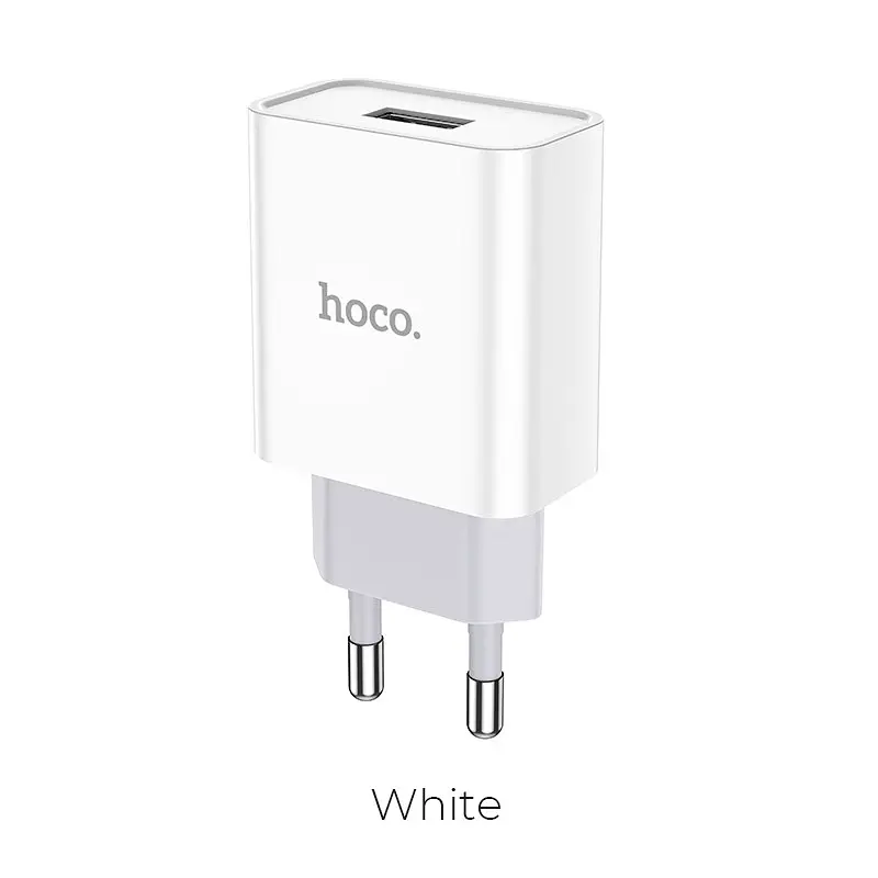 Адаптер сетевой HOCO Asombroso C81A зарядное устройство – сам блок 1USB белый - фото 3